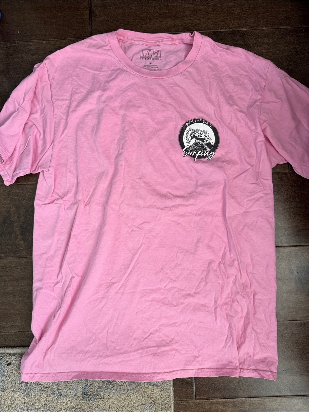 Pink Surfing Graphic Short Sleeve Tee - Men